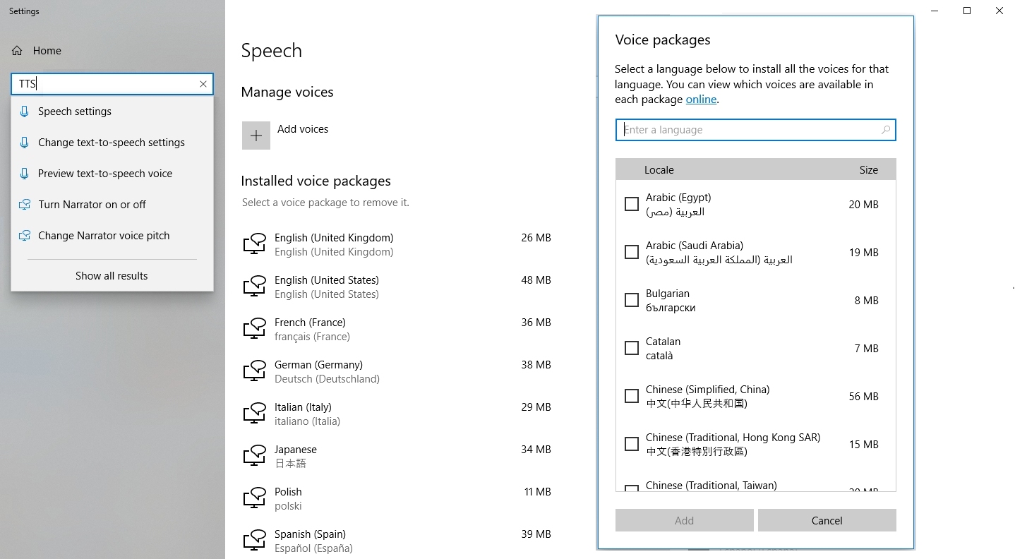 Windows Speech Settings Windows Speech Settings